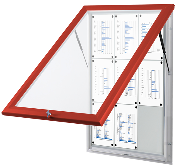 External Notice Board with Coloured Frame White Light Display